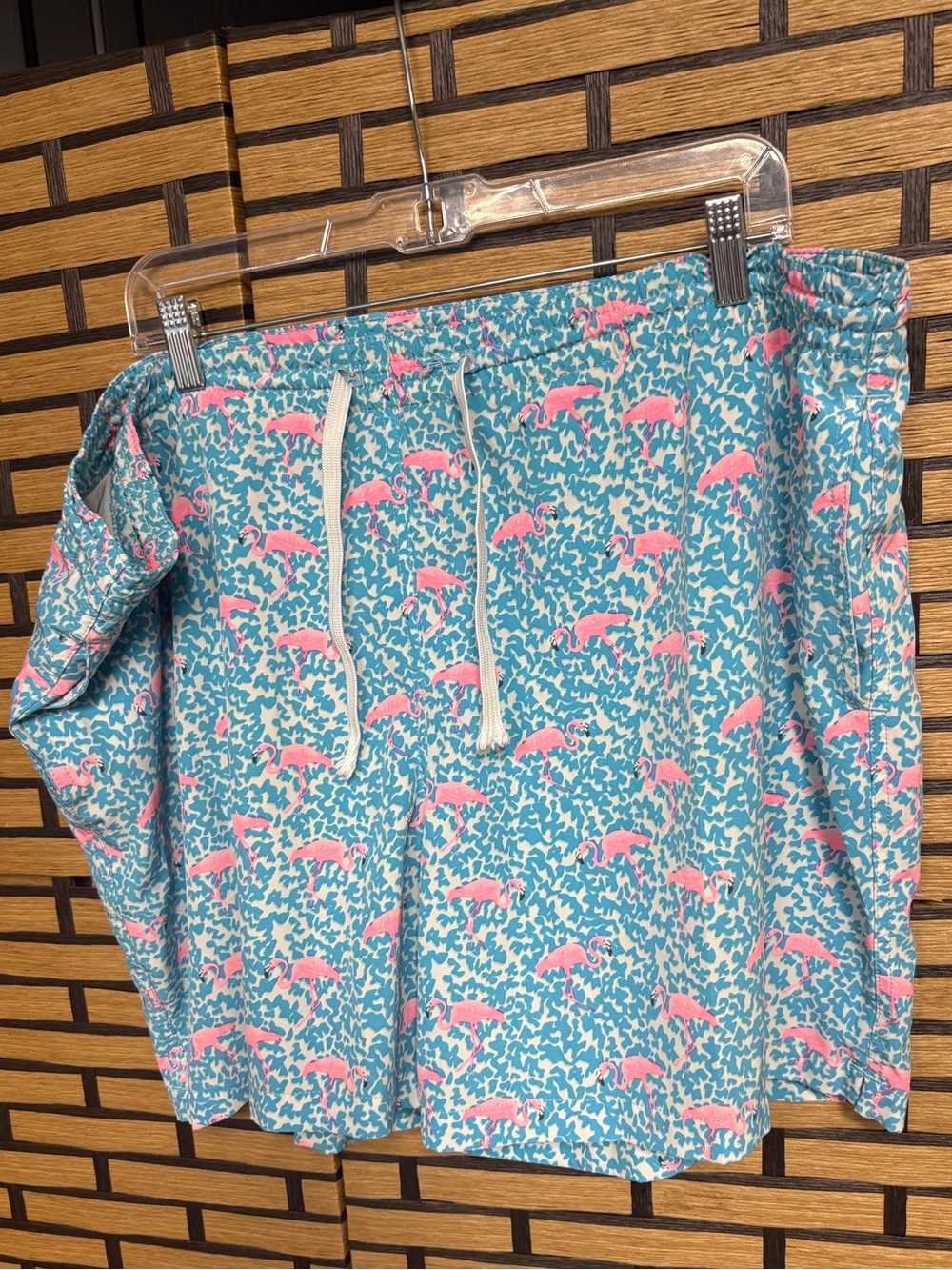 Chubbies blue flamingo print swim trunks size 2X